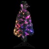 vidaXL Artificial Slim Christmas Tree with Stand 2 ft Fiber Optic - 3 of 4