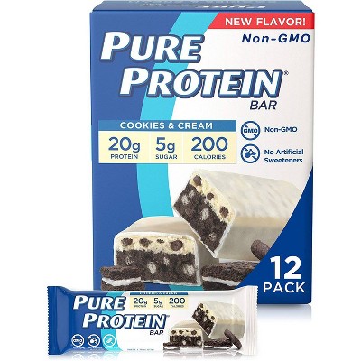 Pure Protein Nutrition Bar - Cookies & Cream - 12ct