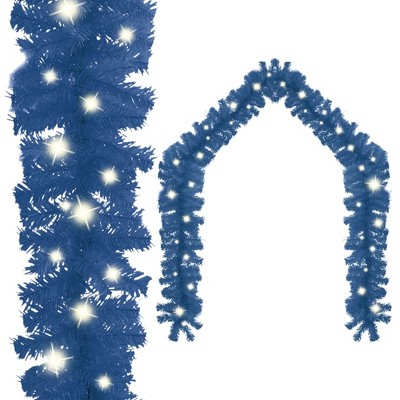 VidaXL Christmas Garland with LED Lights 66 ft Blue