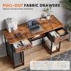 Kumasinova 32"/47" Office Desk with Drawers,Computer Desk with Fabric Side Bag/Storage Shelves,Gaming Desk for Office,Gaming&Study - 4 of 4