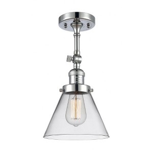 Cone - 1 Light Semi-Flush Mount In Industrial Style-14.5 Inches Tall and 7.75 Inches Wide - 1 of 1