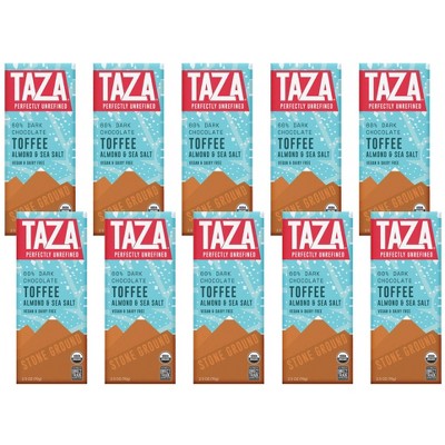 Taza Chocolate Almond Toffee Bar Organic - Case of 10/2.5 oz