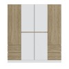 Whisen 6-Doors Wooden Wardrobe Storage with Drawers for Bedroom - 4 of 4