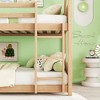 Kumasinova Twin-Over-Twin Bunk Bed, Wooden House Floor Bed, Bed Frame with Headboards, Footboards, Ladder & Full-Length Guardrails for Children - 3 of 4