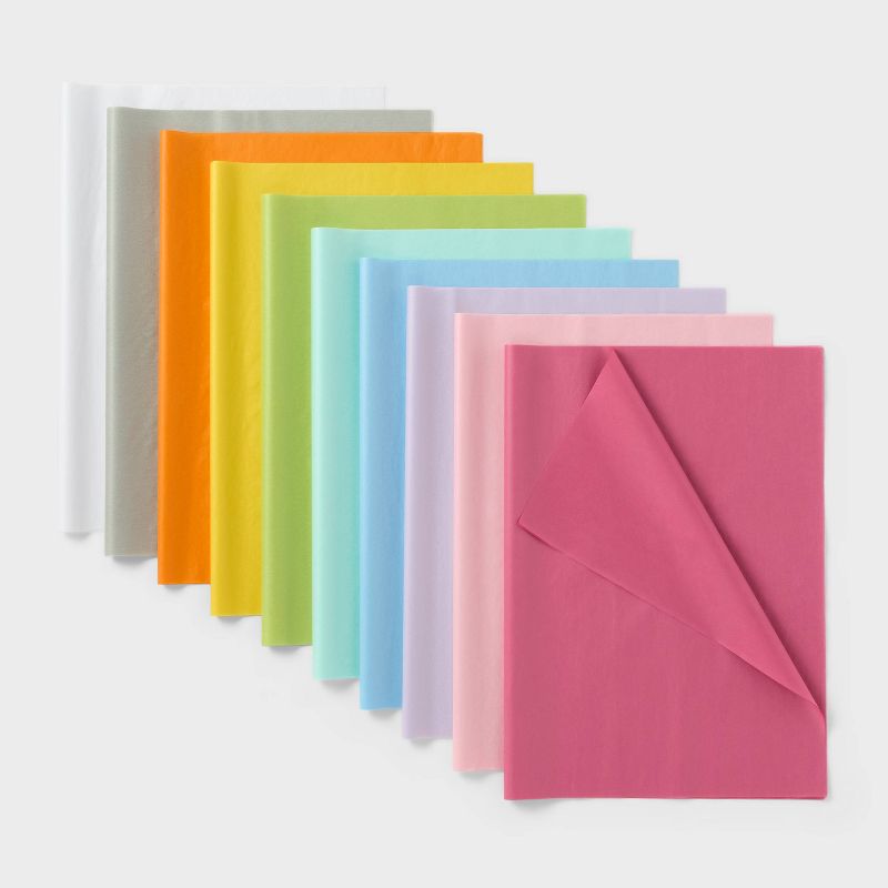 50ct Tissue Paper Pastel and Bright Colors - Spritz™