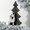 13"H Sullivans Christmas White Wood Deer Tabletop Tree  Grey-White - 3 of 4
