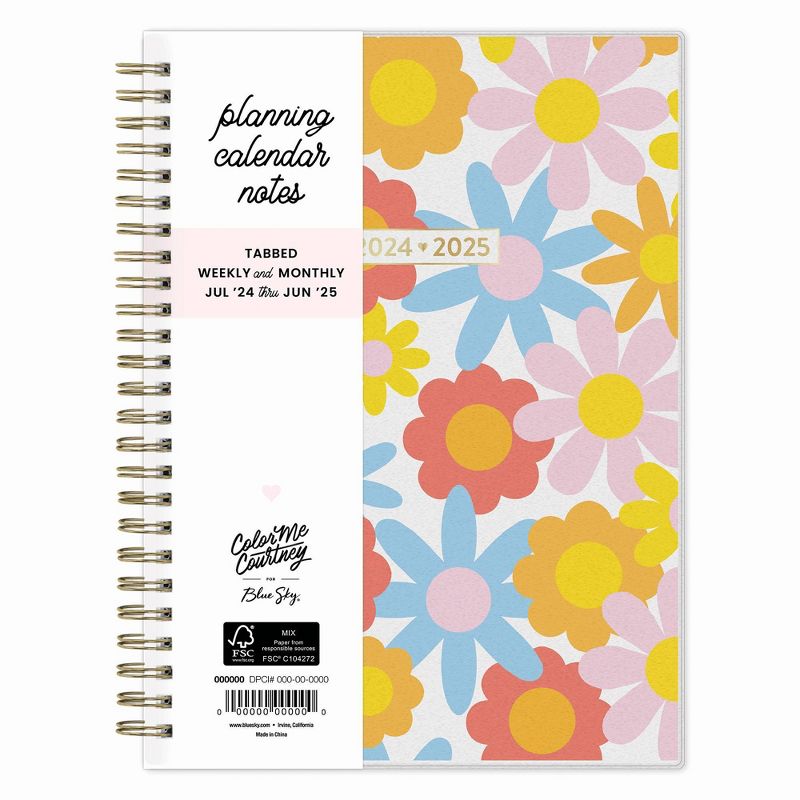 Color Me Courtney for Blue Sky 2024-25 Weekly/Monthly Planner Notes 8.625&#34;x5.875&#34; Daisy Burst, 4 of 14
