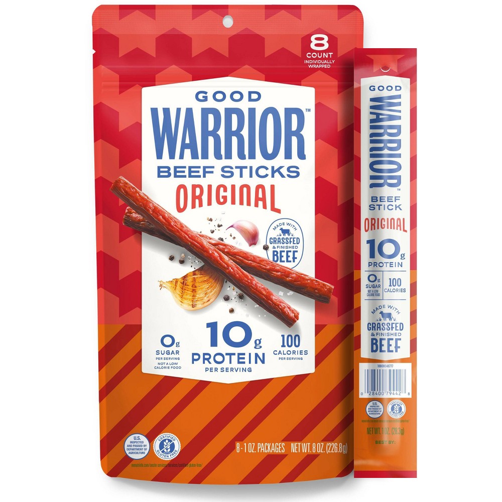 Good Warrior Original Beef Meat Sticks - 8oz/8ct