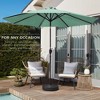 Best Choice Products 10ft Outdoor Steel Market Patio Umbrella w/ Crank, Tilt Push Button, 6 Ribs - 3 of 4