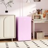 HOMCOM Mini Fridge with Freezer, 3.2 Cu.Ft Compact Refrigerator with Adjustable Shelf, Mechanical Thermostat and Reversible Door for Bedroom, Pink - 3 of 4