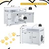 Cat Litter Box Enclosure, Cat Washroom Litter Box Furniture with 2 Doors, Multi-Functional Storage Bench Cat House - 4 of 4