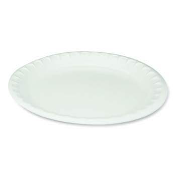 Pactiv Unlaminated Foam Dinnerware, Plate, 6 Diameter, White, 1,000/Carton
