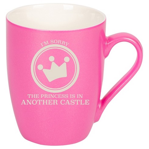 100 North Crown Design 10 Ounce Pink Metallic Finish, Comfortably Fits Your Hands, New Bone China Coffee Tea Cup Mug, I'm Sorry The Princess Is In - image 1 of 1