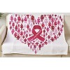 Noble House Warm and Snugly Breast Cancer Awareness 50"x70" Throw Blanket - Pinktober - 3 of 4
