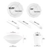 Smarty Had A Party White w/ Silver Blossom Rim Plastic Tableware Set - 60 Sets - 2 of 4