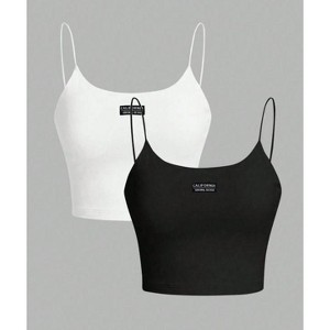 TIME HOLLOW Letter Graphic Summer Tank Top - 1 of 3