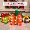 WhizMax Christmas Decorations Lighted Gift Boxes, Set of 3 Gift Boxes (Large, Medium, Small) with 50 Mini Lights - 2 of 4
