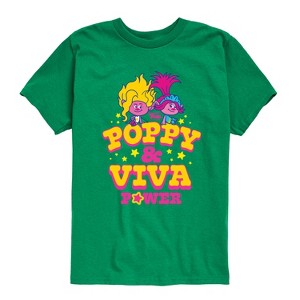 Boys' - Trolls - Poppy and Viva Power Short Sleeve Graphic T-Shirt - 1 of 4