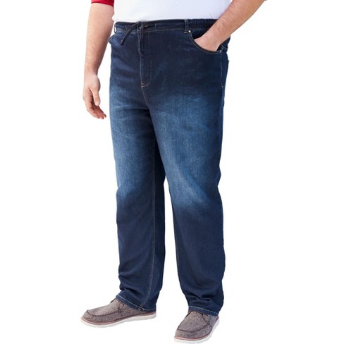 Kingsize Men's Big & Tall 5-pocket Relaxed Fit Denim Look