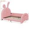 Twin Size Upholstered Rabbit-Shape Princess Bed with Headboard and Footboard - ModernLuxe - 3 of 4