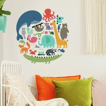 RoomMates We Are One Animal Peel and Stick Wall Decal