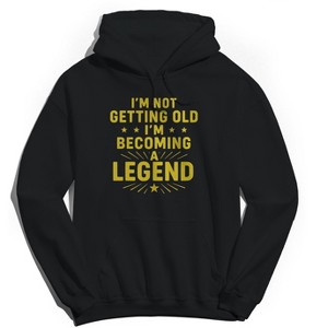 Rerun Island Men's Im Becoming A Legend Long Sleeve Graphic Cotton Sweatshirt Hoodie - 1 of 4