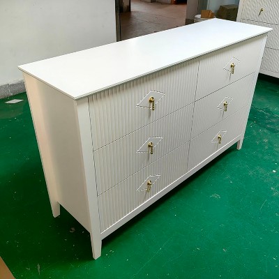 5-Drawer Flute Dress – Elegant Storage Dresser with Modern Design for Bedroom and Living Room