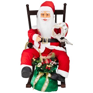 Northlight LED Lighted, Animated and Musical Santa Claus Rocking Chair Decoration - 32" - 1 of 4