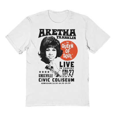 Aretha Franklin Men's Vintage Poster Short Sleeve Graphic Cotton T-Shirt