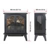 SEVOBAL Indoor Fireplaces 24 inch 3D Flame Electric Infrared Quartz Fireplace Stove with remote control, Black, 23.7"*12"*27.5" - 4 of 4