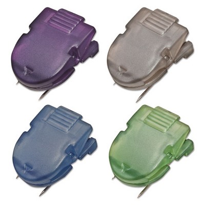 Assorted Metallic Plastic Panel Wall Clips, 40 Sheet Capacity, 20/Box