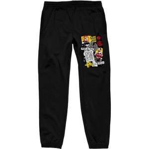 Batman vs Superman Dawn of Justice Collage Art Men's Black Sweatpants - 1 of 1