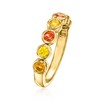 Ross-Simons 0.70 ct. t.w. Orange and Yellow Sapphire Ring With .20 ct. t.w. Citrines in 18kt Gold Over Sterling - 3 of 4