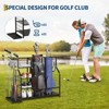 Steel Golf Bag Organizer - Heavy-Duty Powder-Coated Steel, Adjustable Feet, Multi-Purpose Golf Storage, Indoor and Outdoor Use - 2 of 4