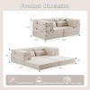 Modern Oversized Circle Fleece Convertible Boneless Loveseat with DIY Modular Design and High-Density Padding - 3 of 4