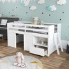 Costway Twin Size Low Loft Bed with Storage Drawer Activity Center Solid Wood Bed Frame - 2 of 4