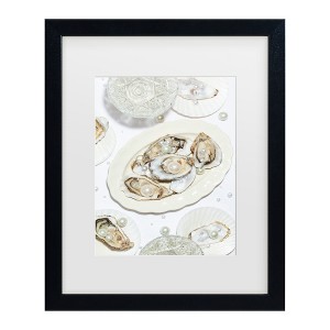 Trademark Fine Art - 1x Studio III Oysters A Pearls No 03 Matted Framed Art - 1 of 4