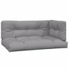 vidaXL Pallet Sofa Set Grey Solid Acacia wood, Fabric (100% polyester) - 3 of 4