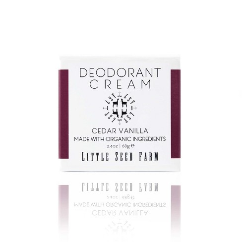 Little Seed Farm All-Natural Deodorant Cream – (2.4 oz) | Aluminum-Free Activated Charcoal Deodorant for Women & Men – Cedar Vanilla Scent - image 1 of 2