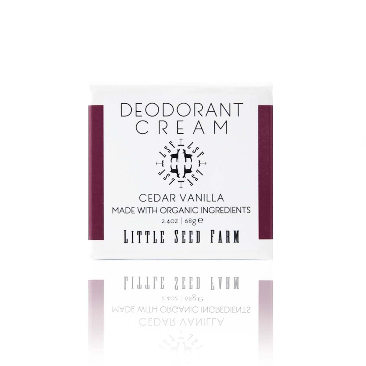Little Seed Farm All-Natural Deodorant Cream – (2.4 oz) | Aluminum-Free Activated Charcoal Deodorant for Women & Men – Cedar Vanilla Scent
