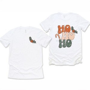 Simply Sage Market Women's Retro Ho Ho Ho Front and Back Short Sleeve Graphic Tee - 1 of 4