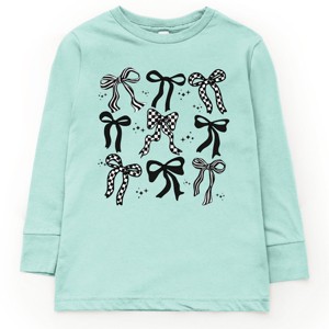The Juniper Shop Checkered Bows Stacked Youth Long Sleeve Tee - 1 of 4