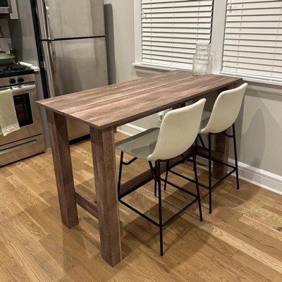 Costway Dining Table Counter Height Rectangular Kitchen Living Room ...
