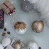 NAYSAYE Party Decoration and Accessories Set of 12 Glass Christmas Ball Ornament for Holiday Celebration, White, 3"*3"*0.07" - 4 of 4