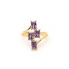 Tiana Statement Ring Blue Cz Gold Plated Sterling Silver Womens Ginger Lyne Collection - 2 of 4