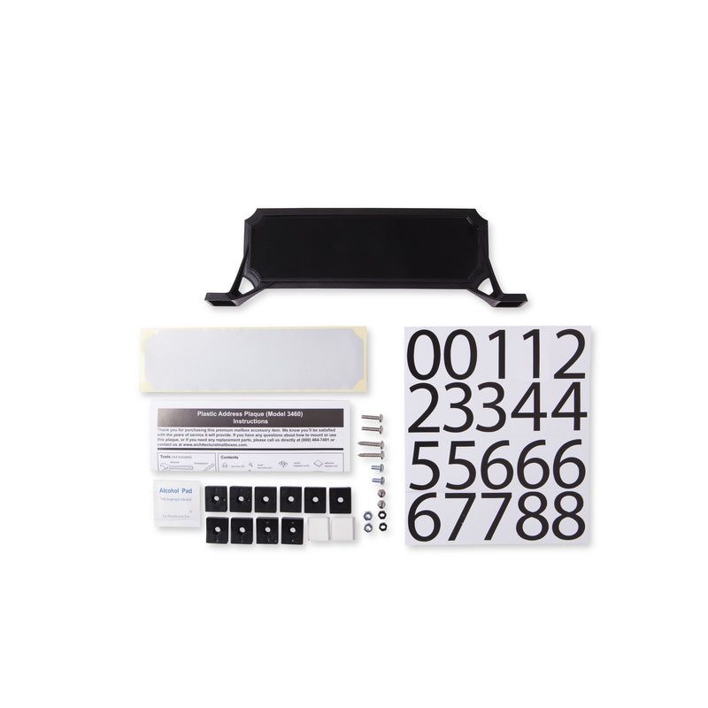 Architectural Mailboxes Black Plastic Manhattan Mailbox Name/Address Kit, 4 of 5