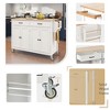 Bella Depot 54.33'' Kitchen Island Cart with Solid Wood Top and Locking Wheels - 3 of 4