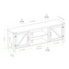 NicBex TV Stands for 80 inch TV, Farmhouse Entertainment Center with 2 Barn Doors and 3 Shelves,TV Console for Living Room, Bedroom, Home,Brown - 3 of 4