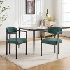 QingMoon Modern Dining Room Chairs Set of 2, Upholstered Kitchen Dining Room Chairs, Side Chairs with Upholstered Boucle and Metal Legs - 4 of 4