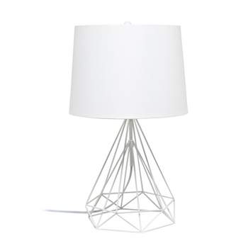 Geometric Wired Table Lamp with Fabric Shade - Lalia Home